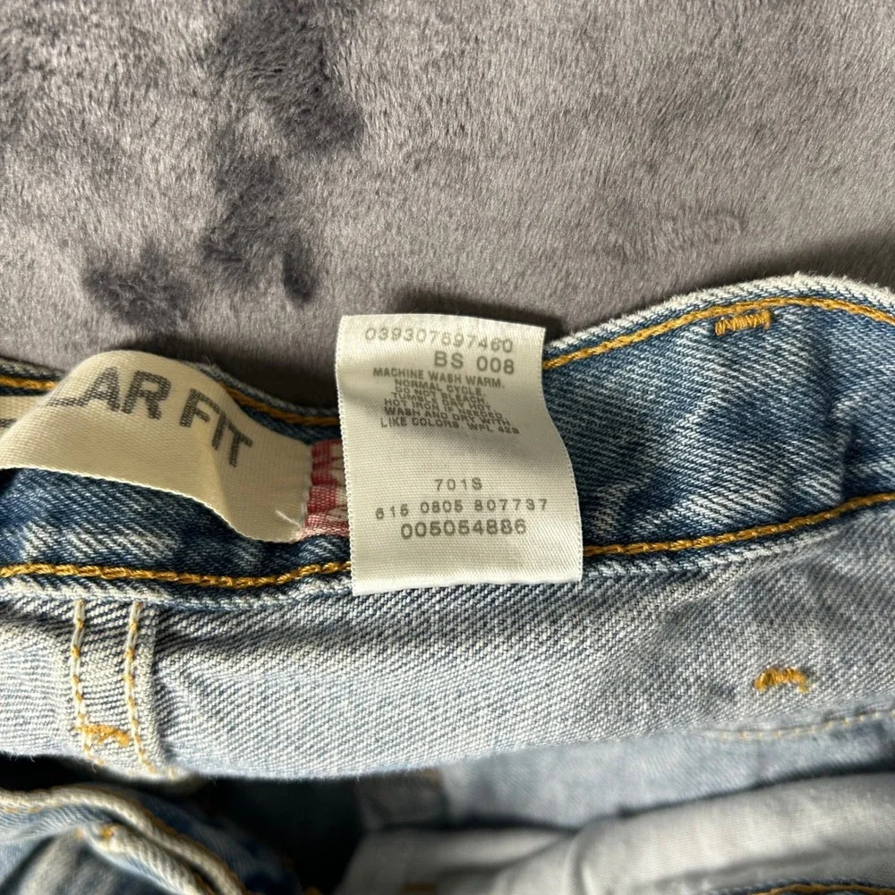 Levi's 505 Regular Fit‎ Jeans Mens W38 L30 Blue Denim Straight Leg Pant